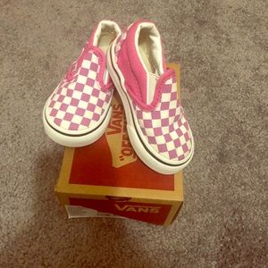 Toddler Pink Checkerboard Vans